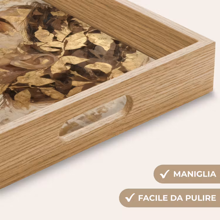 Vassoio - Donna - Oro - Astratto - Texture — 8