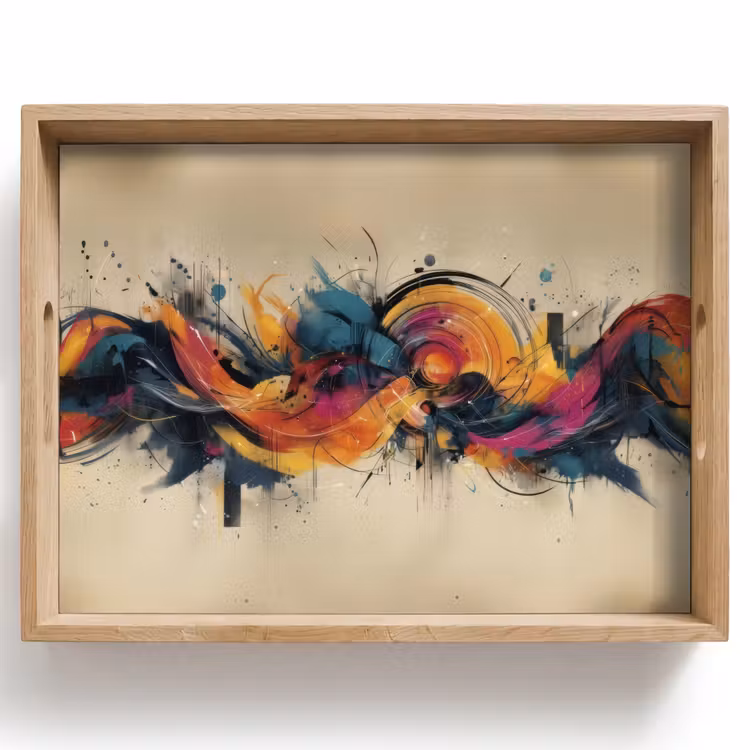 Vassoio - Esplosione - Colorato - Forme - Astratto — 1