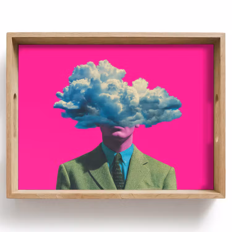 Vassoio - Uomo - Vestito - Nuvola - Rosa — 1