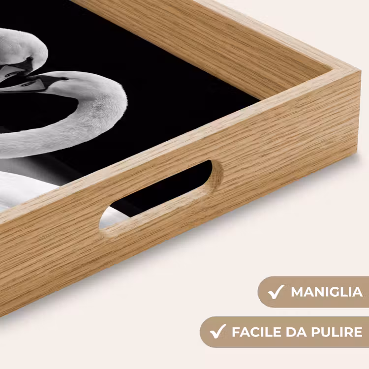 Vassoio - Cigni - Cuore - Nero - Bianco — 8