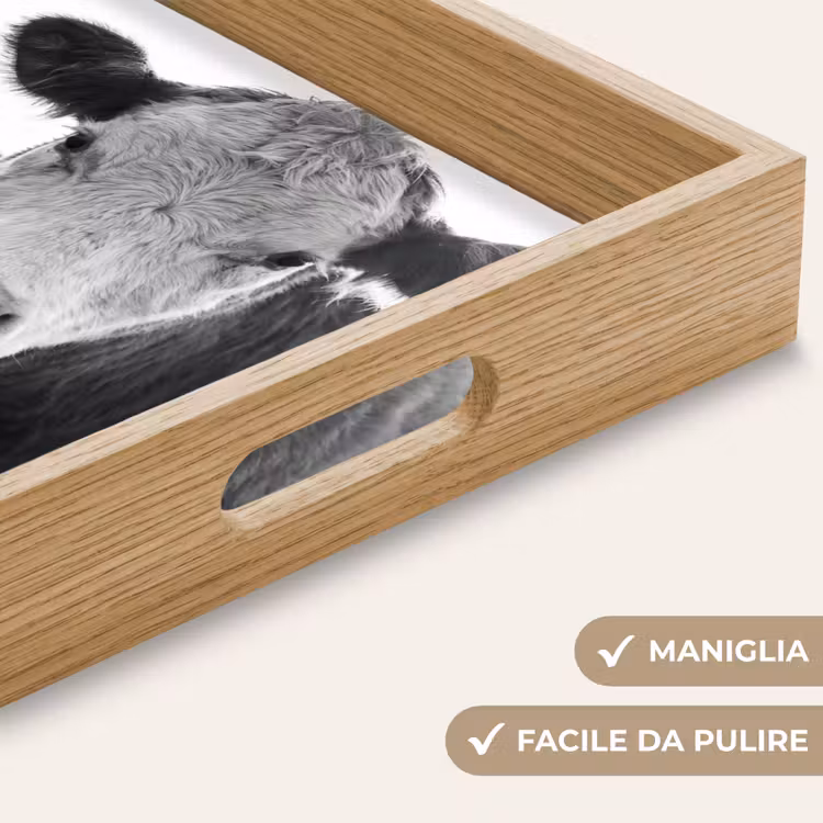 Vassoio - Mucche - Bianco e nero — 8