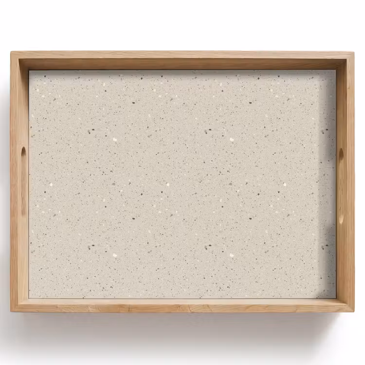Vassoio - Beige chiaro - Terrazzo - Grigio — 1