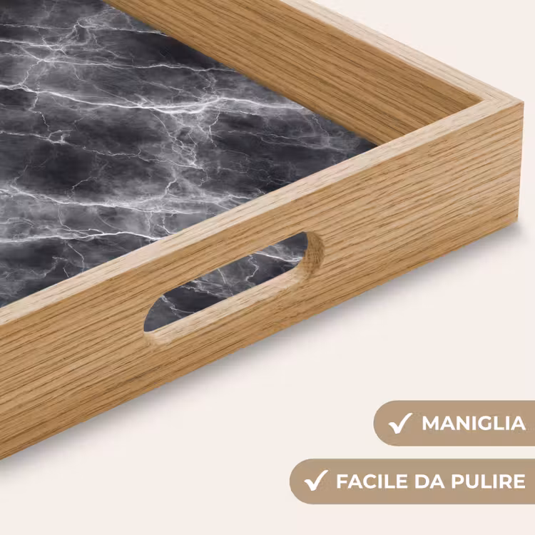 Vassoio - Grigio scuro - Fulmine - Marmo — 8