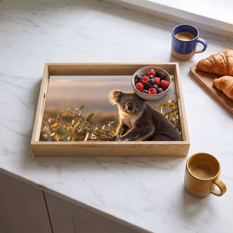 Vassoio - Koala - Foglie - Luce del mattino — 3