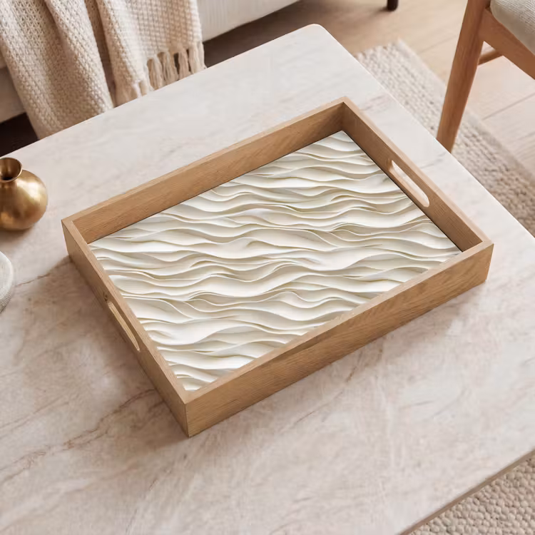 Vassoio - Onde - Bianco - Minimalista — 2