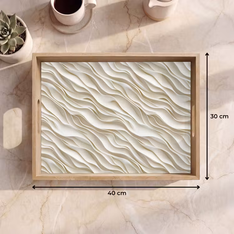 Vassoio - Onde - Bianco - Minimalista — 7