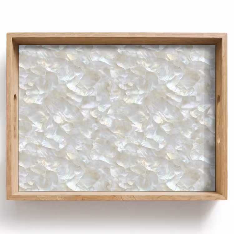 Vassoio - Perla lucida - Bianco - Conchiglia — 1