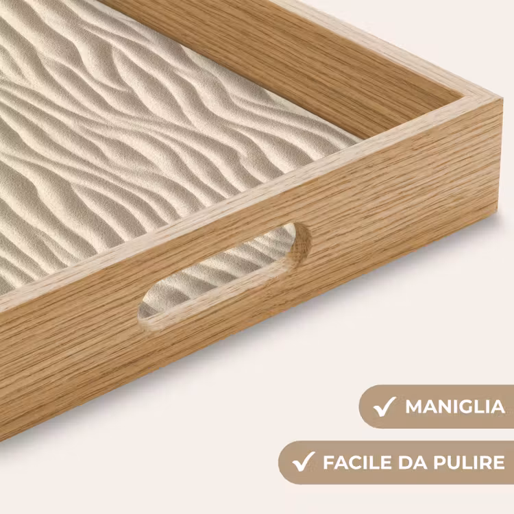 Vassoio - Sabbia - Onde - Beige — 8