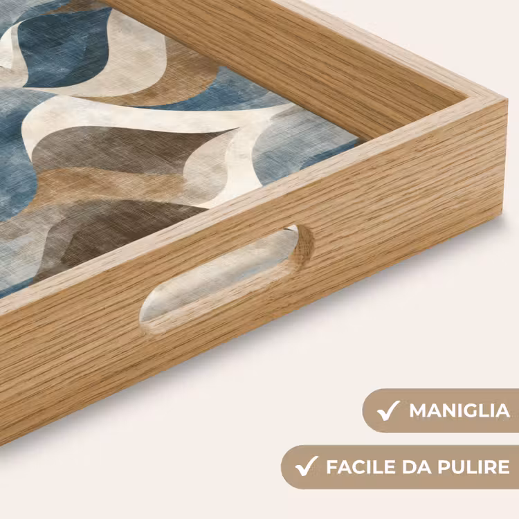 Vassoio - Astratto - Onde - Colorato — 8