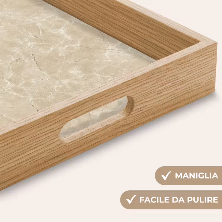 Vassoio - Beige chiaro - Marmo - Venature di diffusione — 8