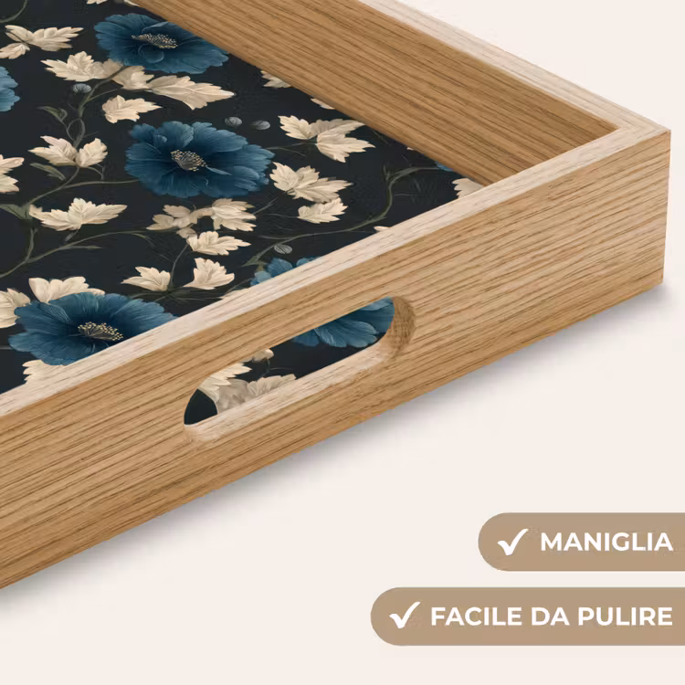 Vassoio - Botanico - Fiori - Blu — 8