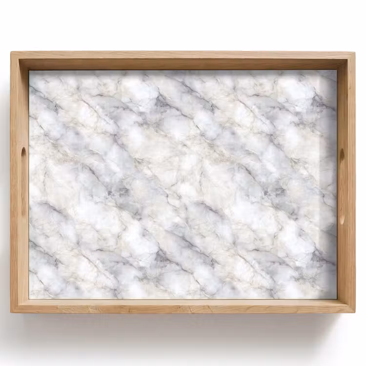 Vassoio - Grigio - Marmo - Dettagli — 1