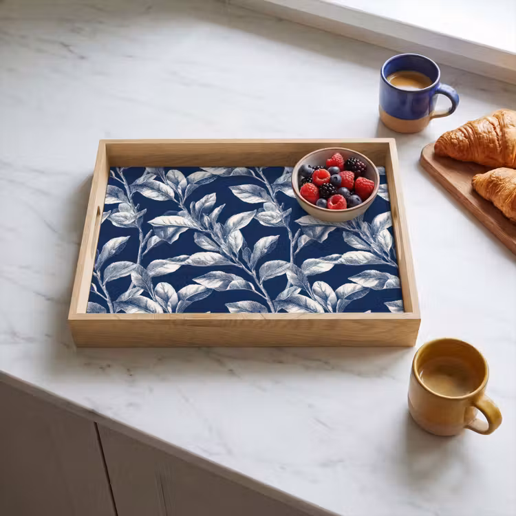 Vassoio - Botanico - Motivo - Blu — 3