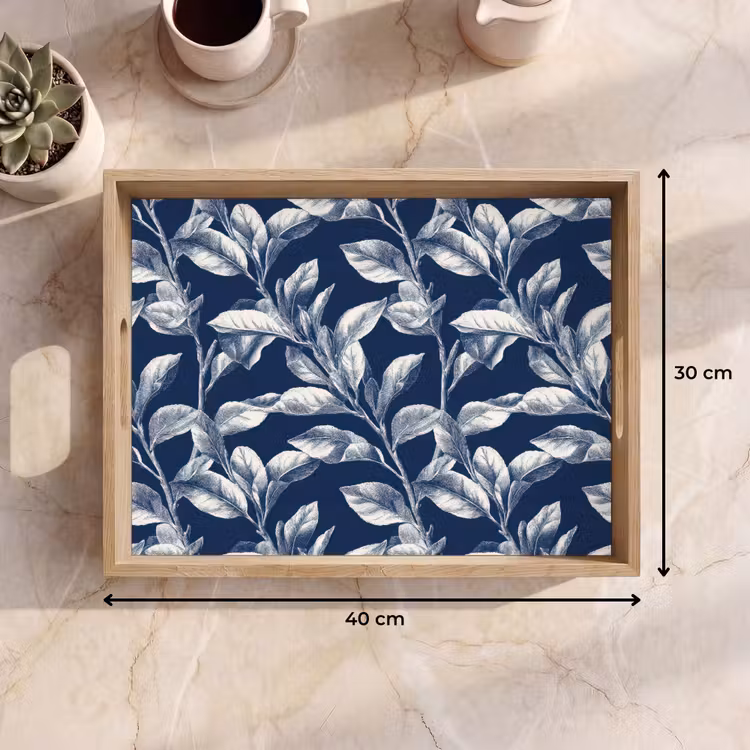 Vassoio - Botanico - Motivo - Blu — 7