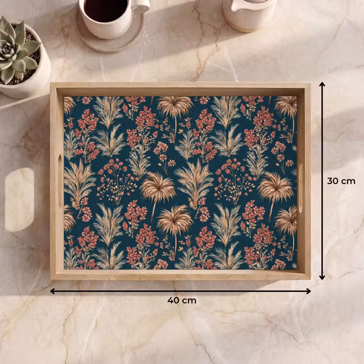 Vassoio - Botanico - Motivo - Blu — 7