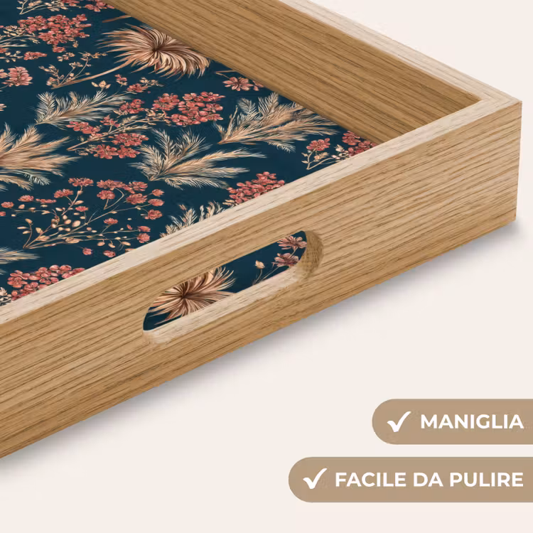 Vassoio - Botanico - Motivo - Blu — 8
