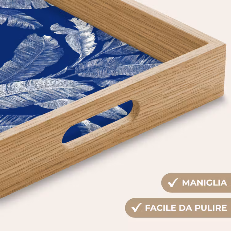Vassoio - Foglia - Palma - Blu — 8