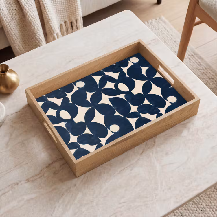 Vassoio - Moderno - Geometrico - Blu — 2
