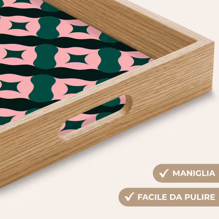 Vassoio - Verde - Rosa - Retrò - Stelle — 8