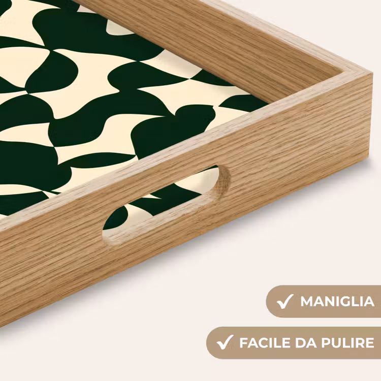 Vassoio - Verde - Superfici biologiche - Crema — 8