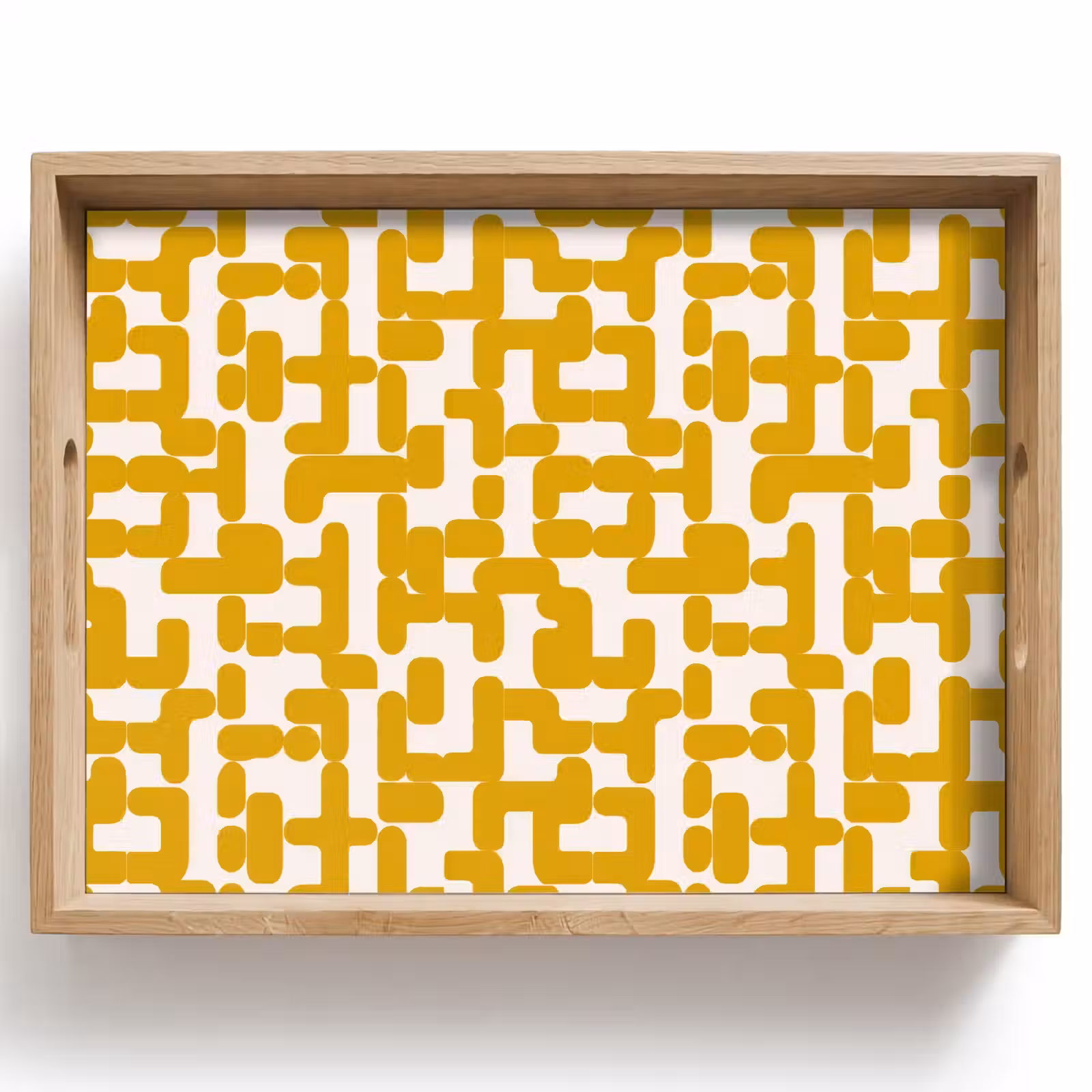 Vassoio - Giallo - Beige - Motivo — 1
