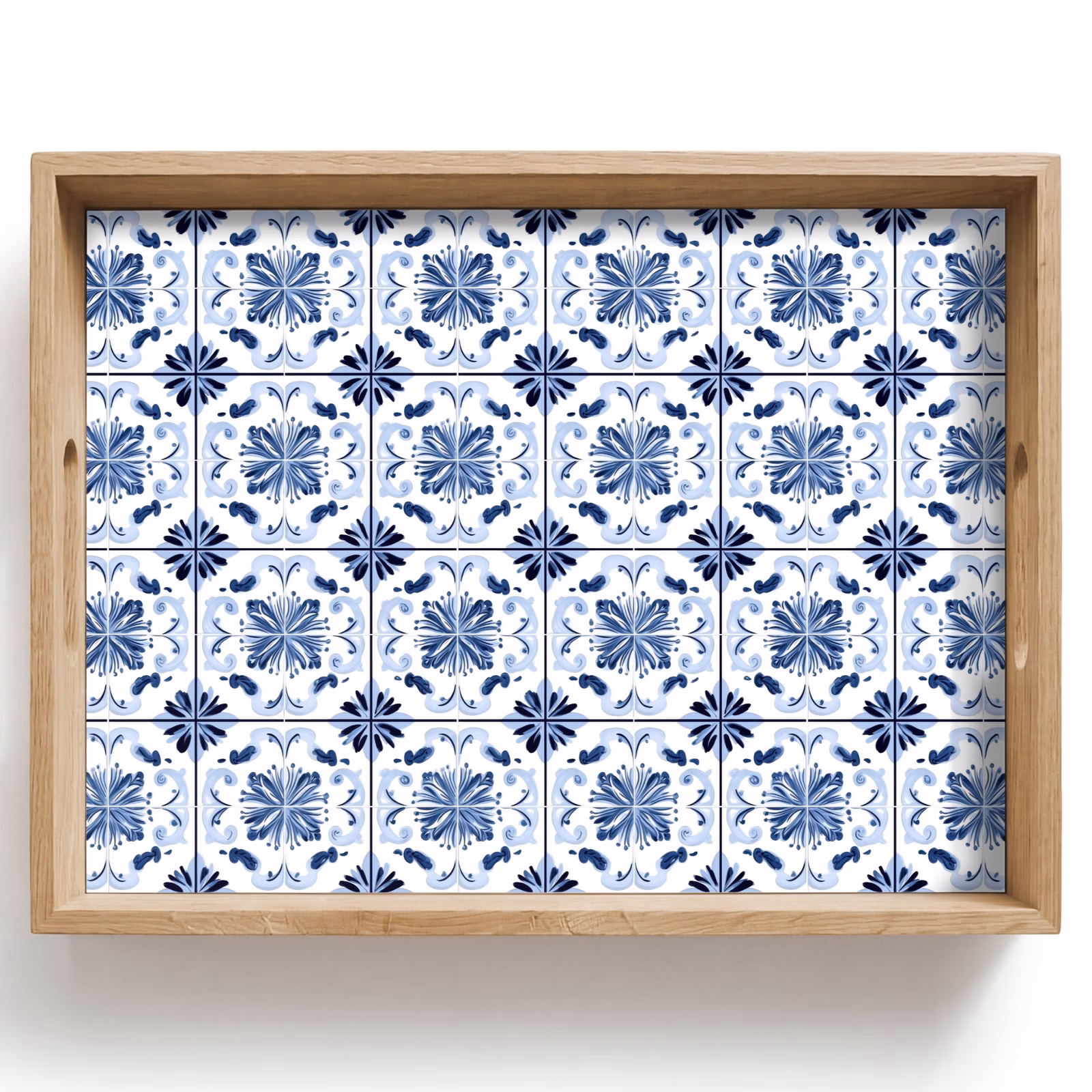 Vassoio - Motivo - Piastrella - Blu — 1