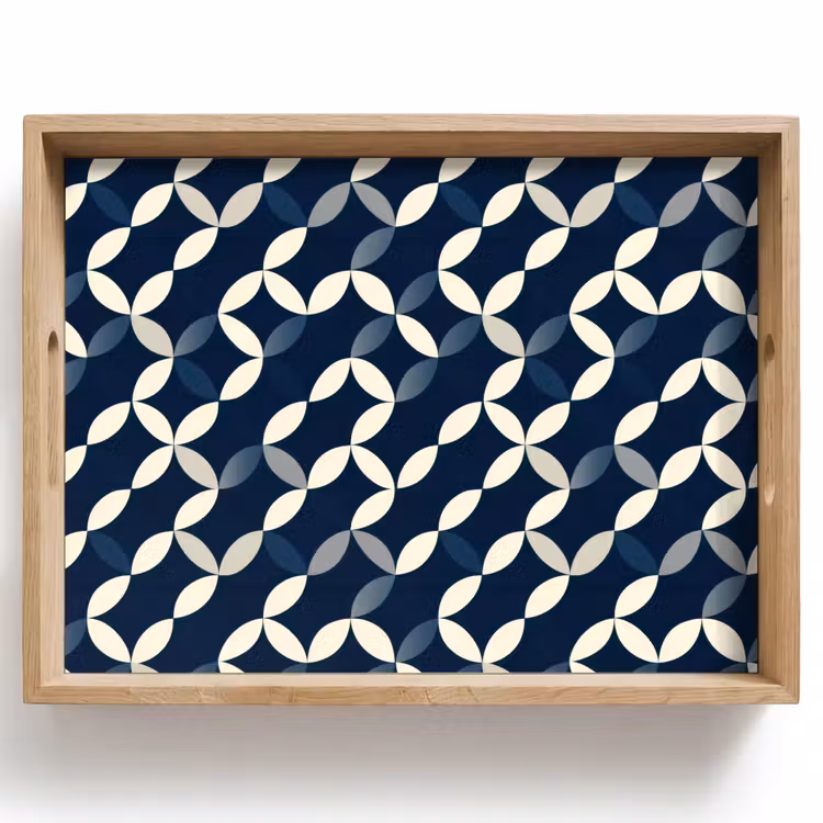 Vassoio - Astratto - Motivo - Blu — 1