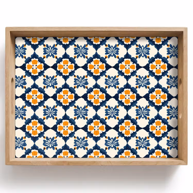 Vassoio - Classico - Geometrico - Blu — 1