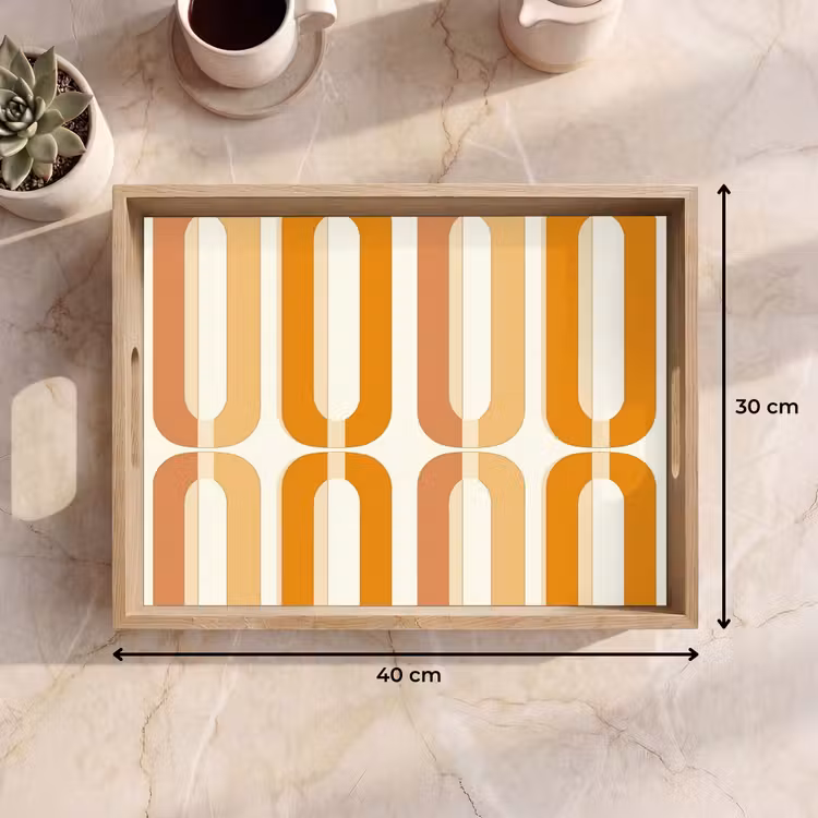 Vassoio - Forma a U - Retro - Arancione — 7