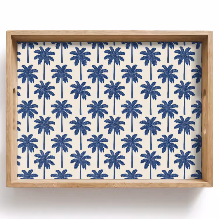 Vassoio - Simmetrico - Palma - Blu — 1