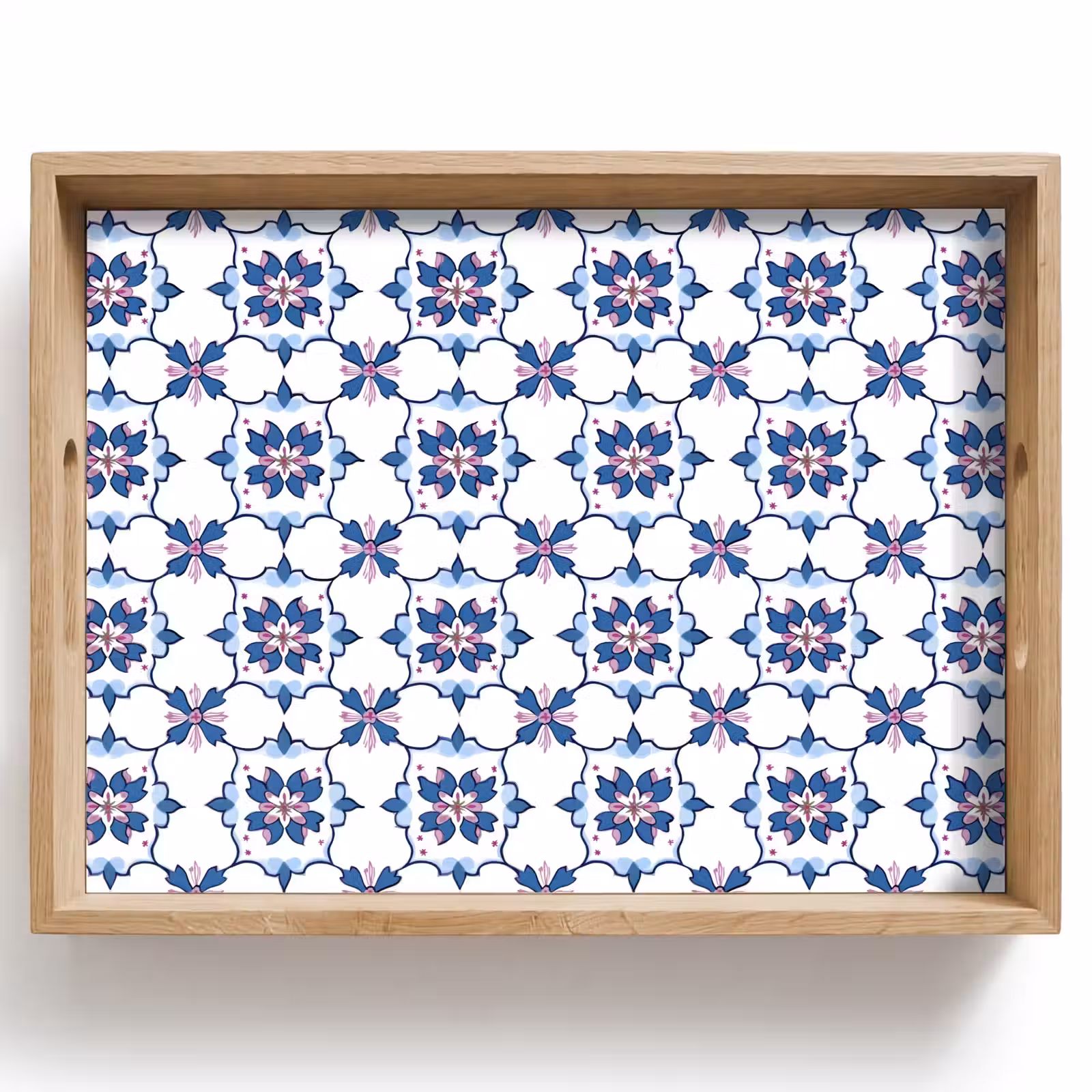 Vassoio - Moderno - Motivo - Blu - Rosa — 1