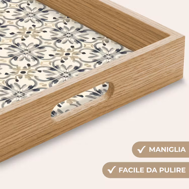 Vassoio - Floreale - A fantasia - Colorato — 8