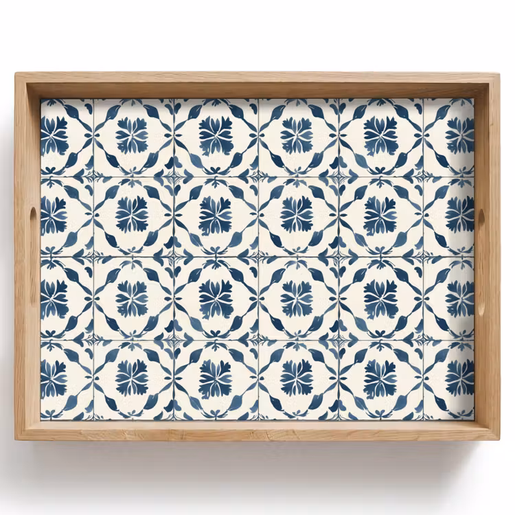 Vassoio - Grafica - Piastrella - Blu — 1