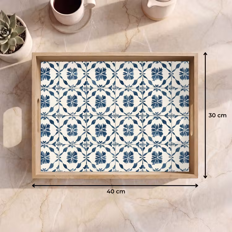 Vassoio - Grafica - Piastrella - Blu — 7