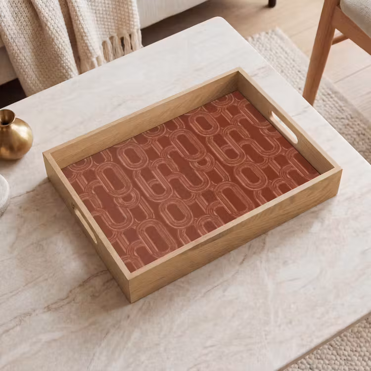Vassoio - Astratto - Texture - Marrone — 2