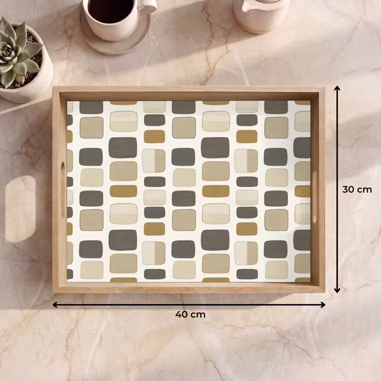 Vassoio - Blocchi - Vintage - Grigio — 7