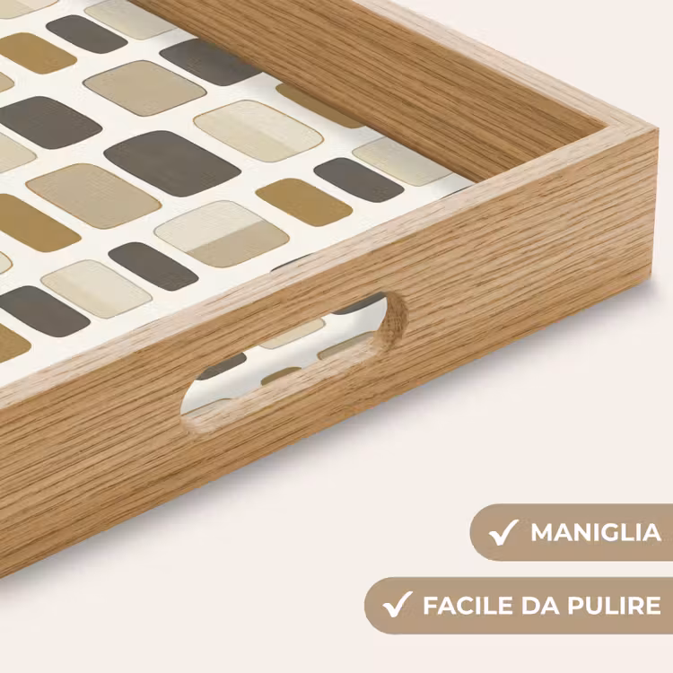 Vassoio - Blocchi - Vintage - Grigio — 8