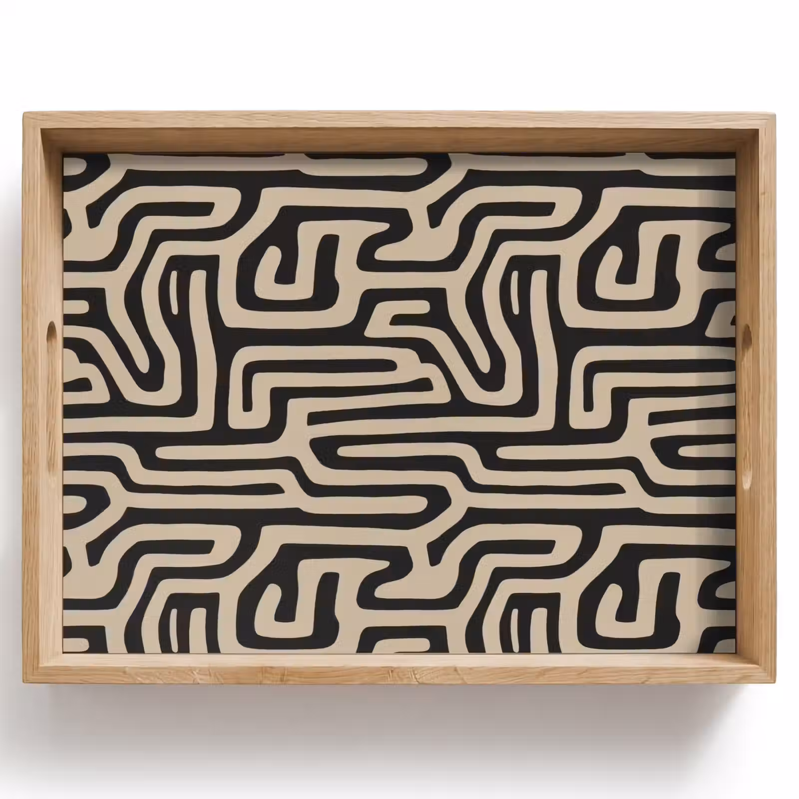 Vassoio - Grafica - Linee - Nero — 1