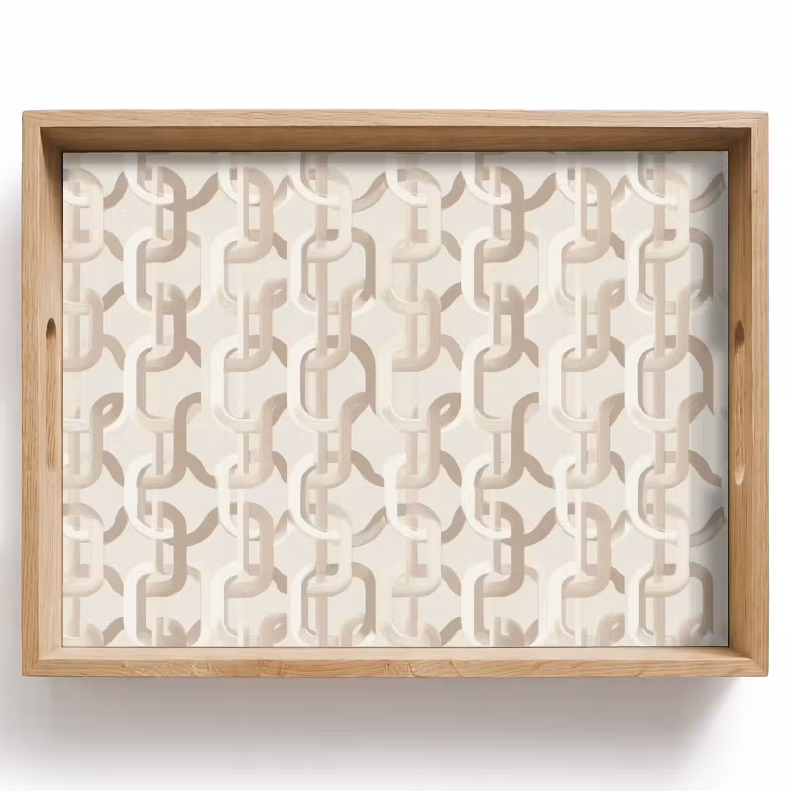 Vassoio - Motivo - Astratto - Beige — 1