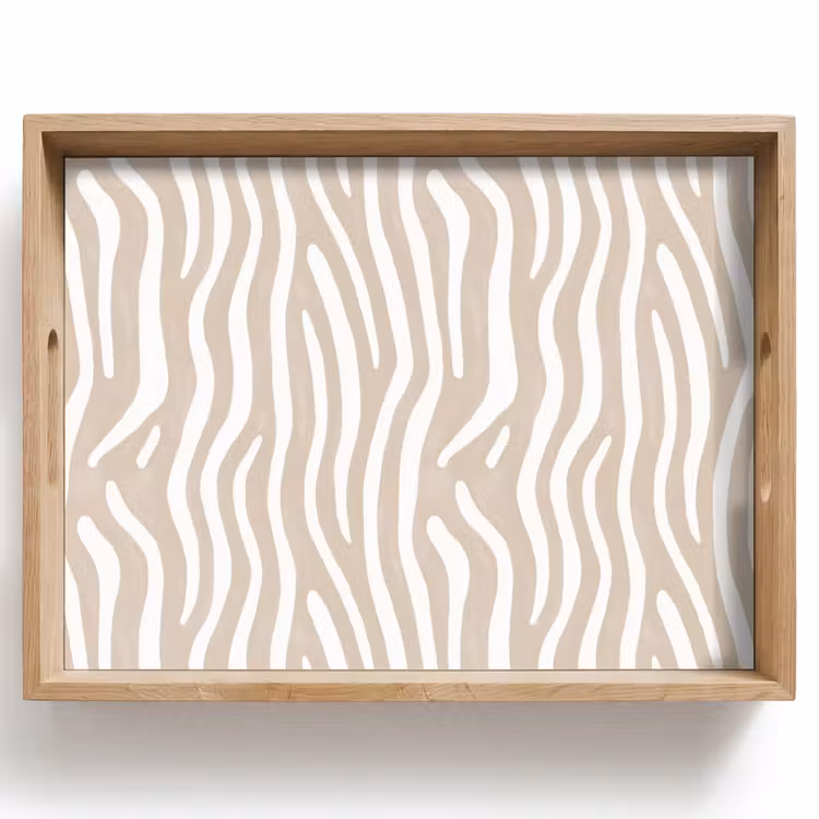 Vassoio - Astratto - Zebra - Beige — 1