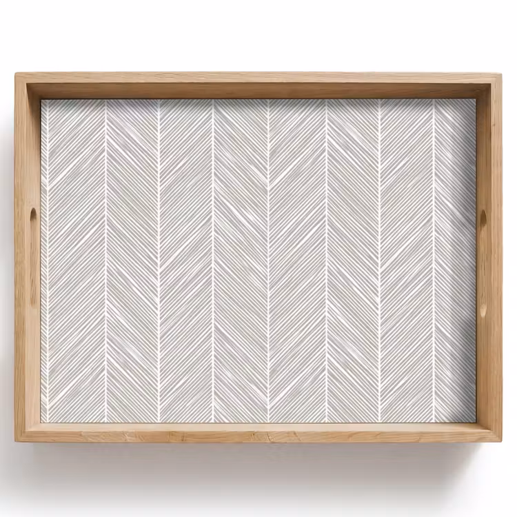 Vassoio - Classico - A spina di pesce - Grigio — 1