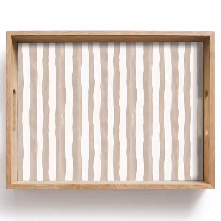 Vassoio - Minimalista - Strisce - Beige — 1