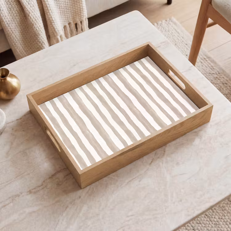 Vassoio - Minimalista - Strisce - Beige — 2