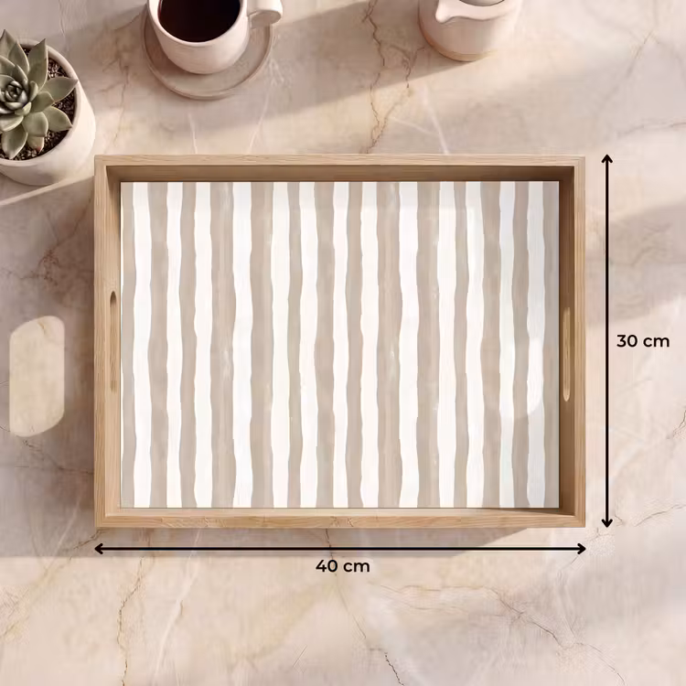 Vassoio - Minimalista - Strisce - Beige — 7