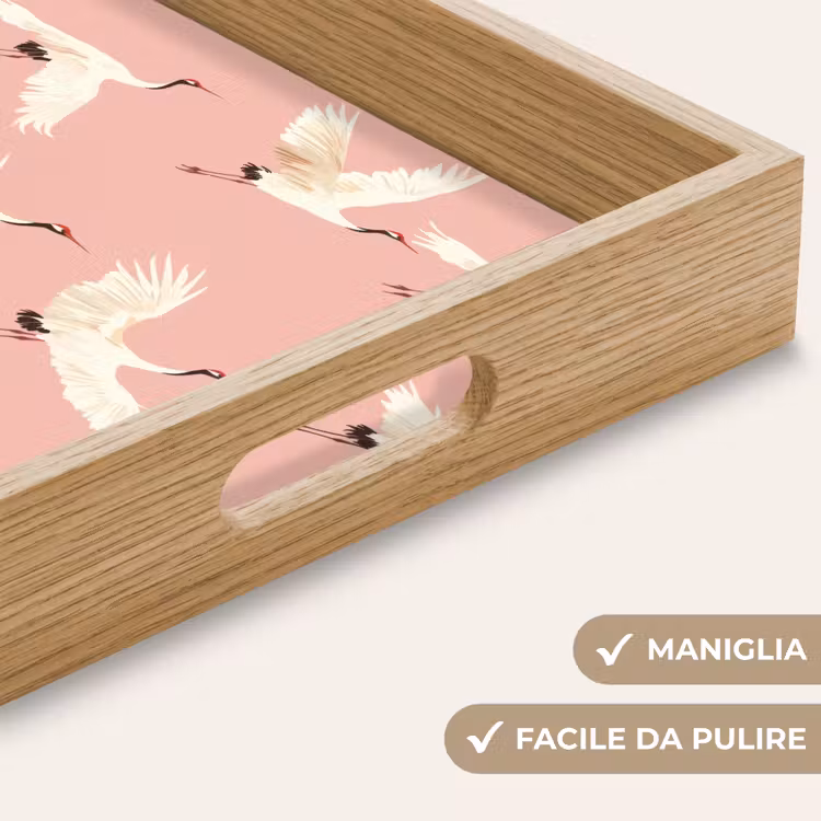 Vassoio - Moderno - Gru - Rosa — 8