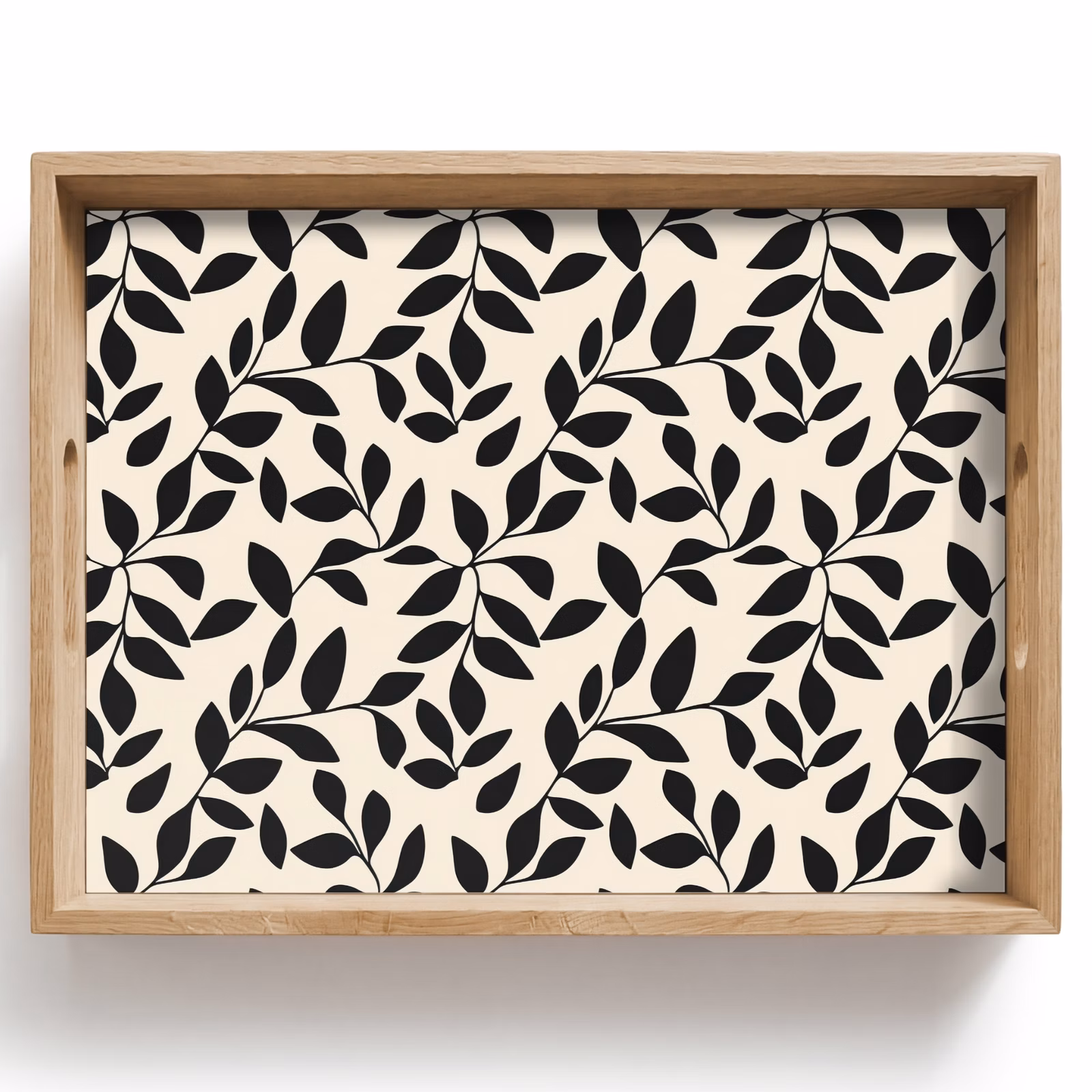 Vassoio - Elegante - Fantasia - Nero - Beige — 1