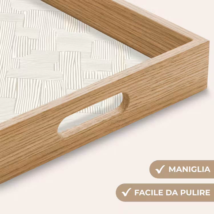 Vassoio - Texture - Astratta - Beige — 8