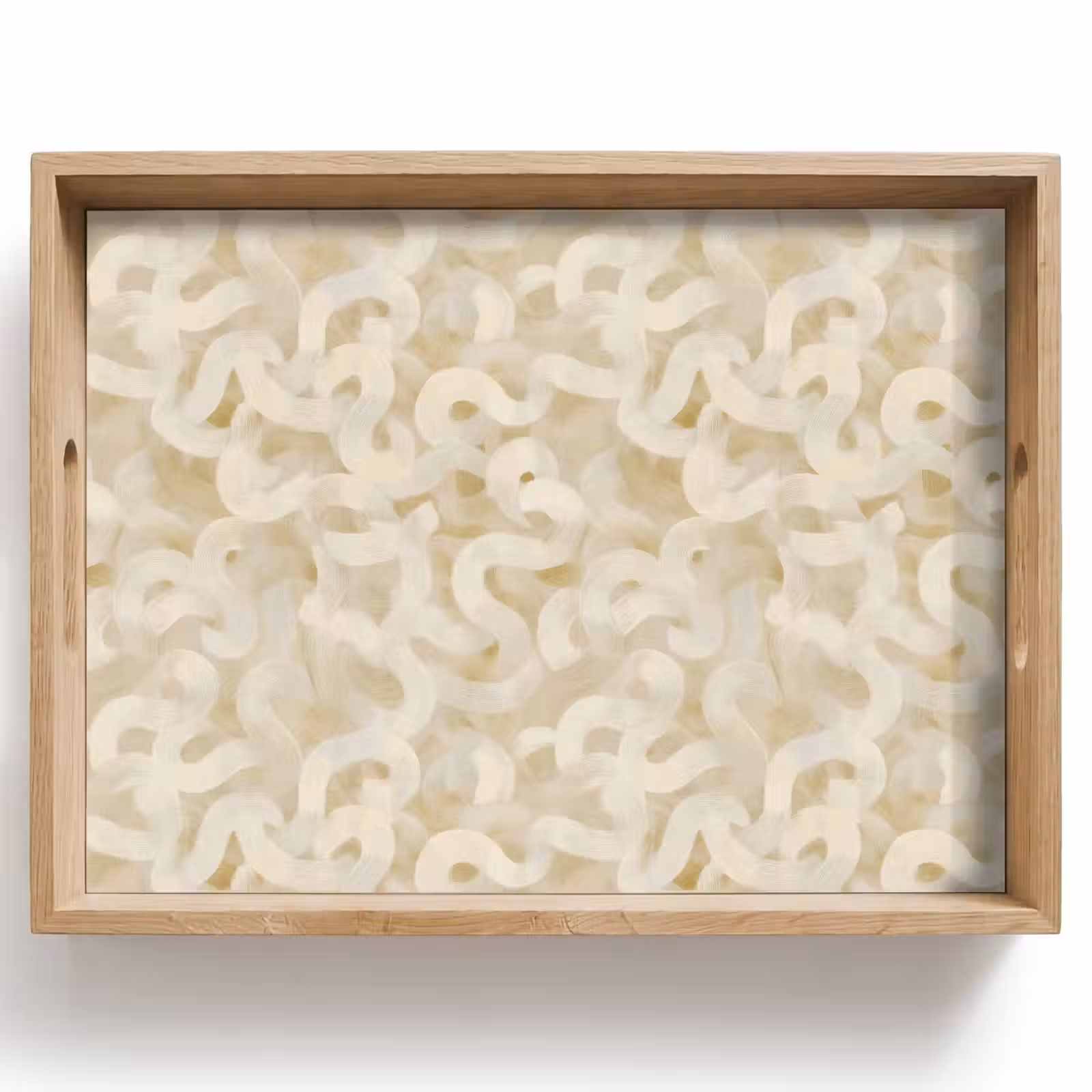 Vassoio - Astratto - Linee - Beige — 1