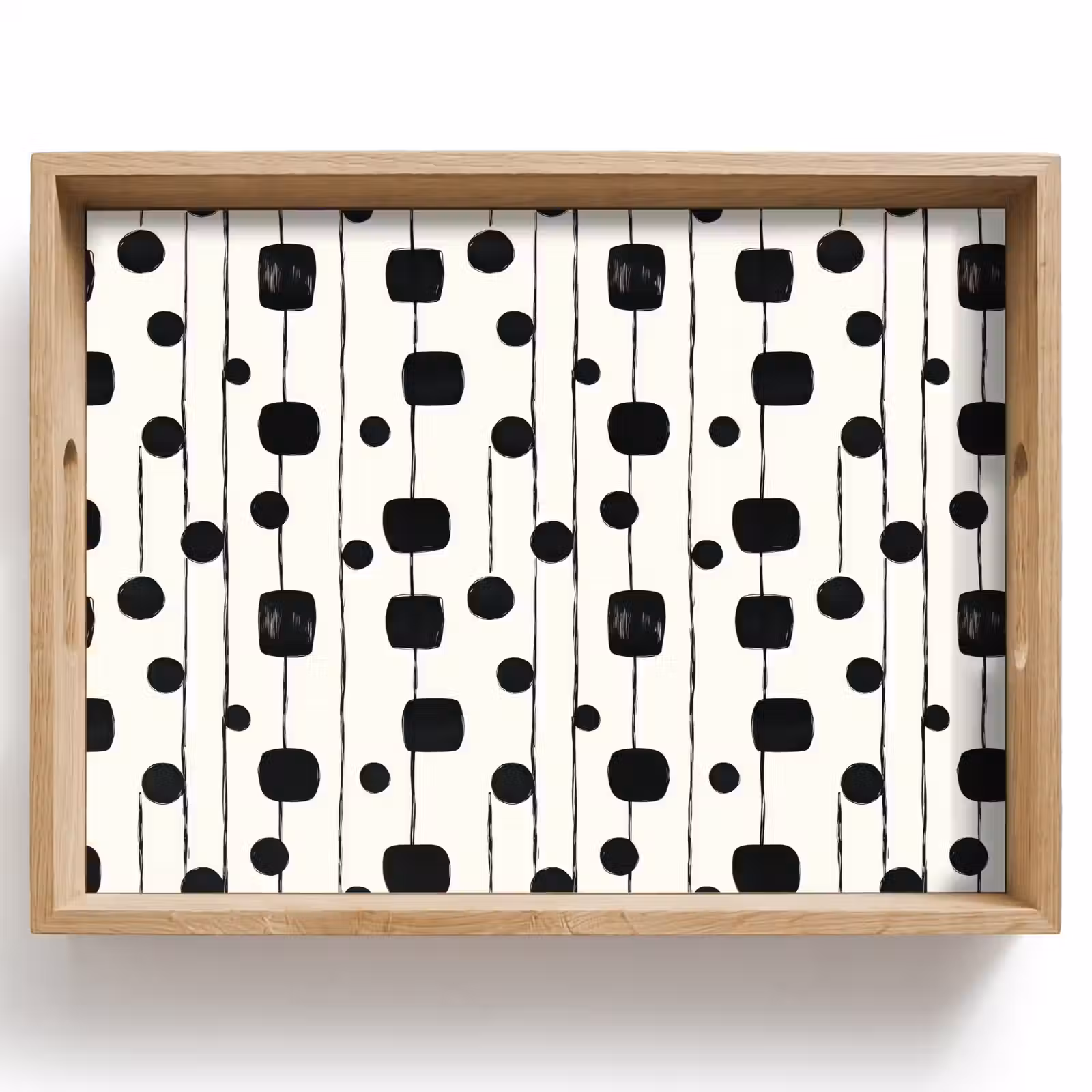 Vassoio - Grafico - Moderno - Nero — 1