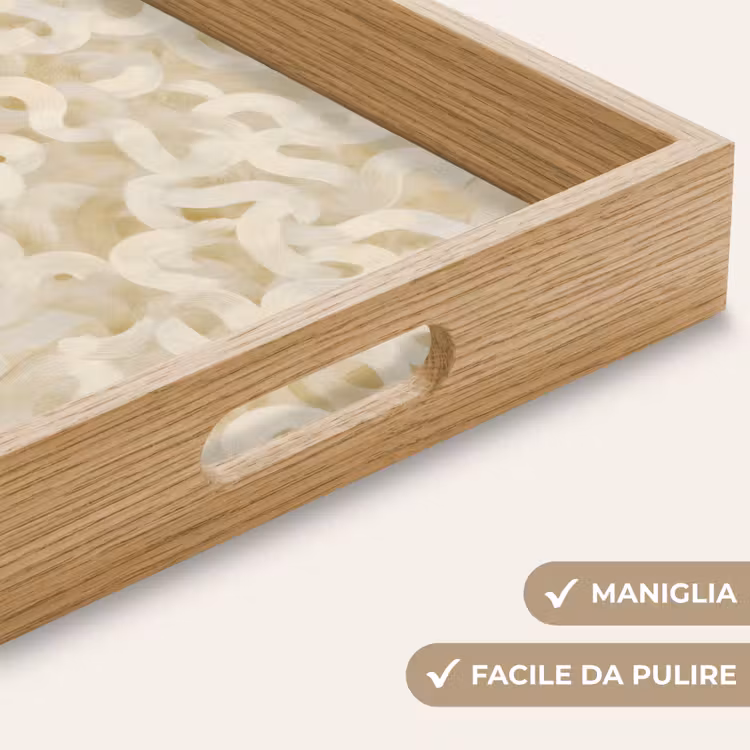 Vassoio - Astratto - Linee - Beige — 8